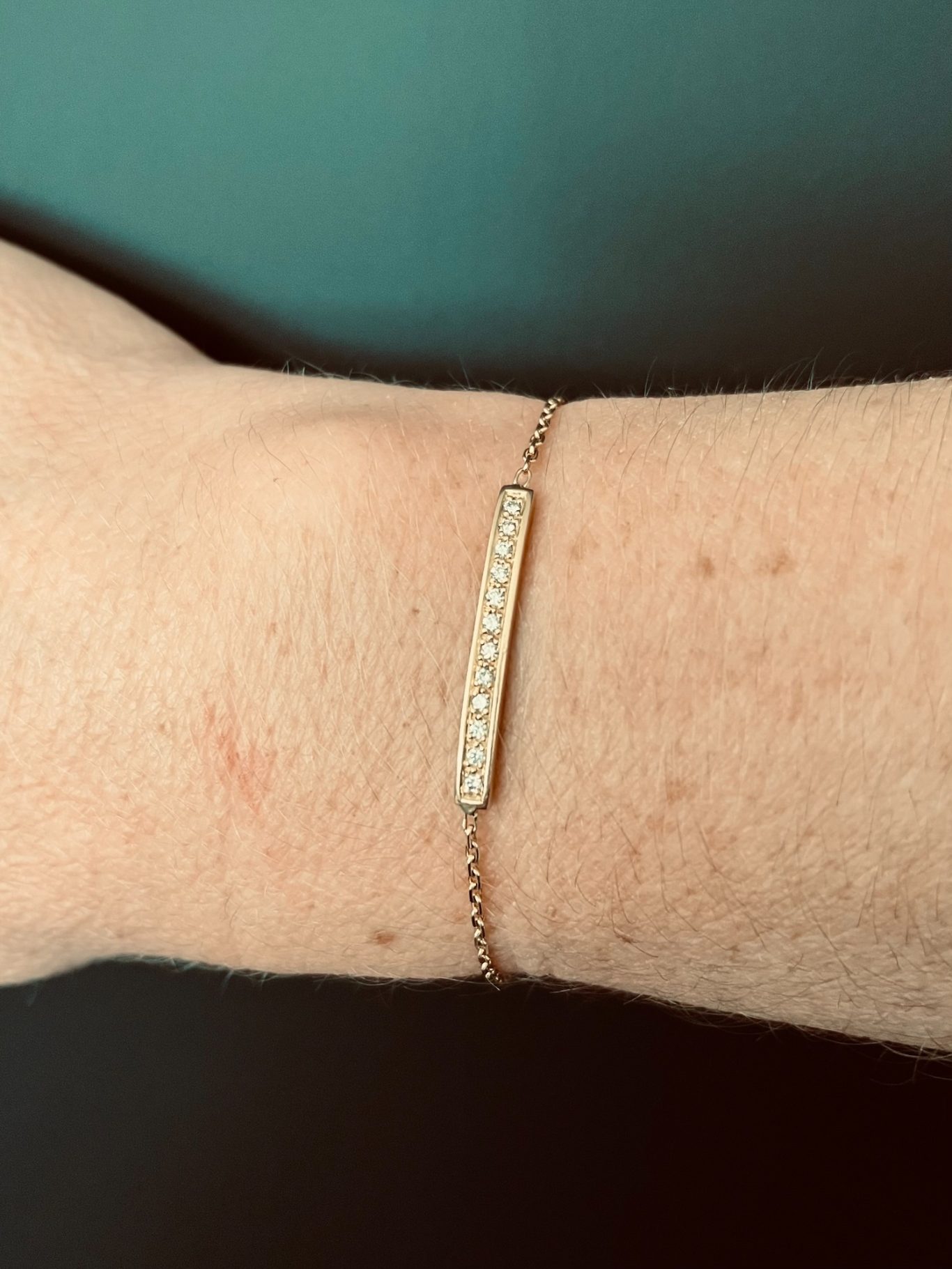 Bracelet or pavage diamants Bracelet or jaune pavage diamants