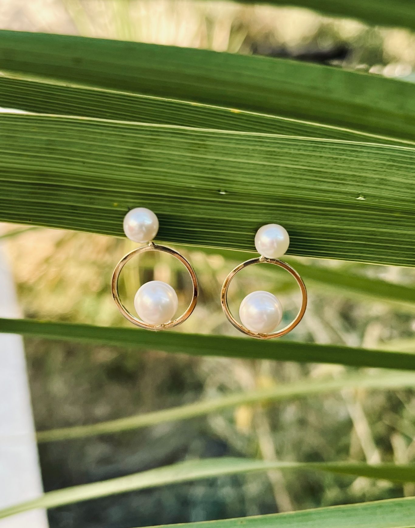 Boucles d'oreilles or et perles Boucles d'oreilles or jaune et perles