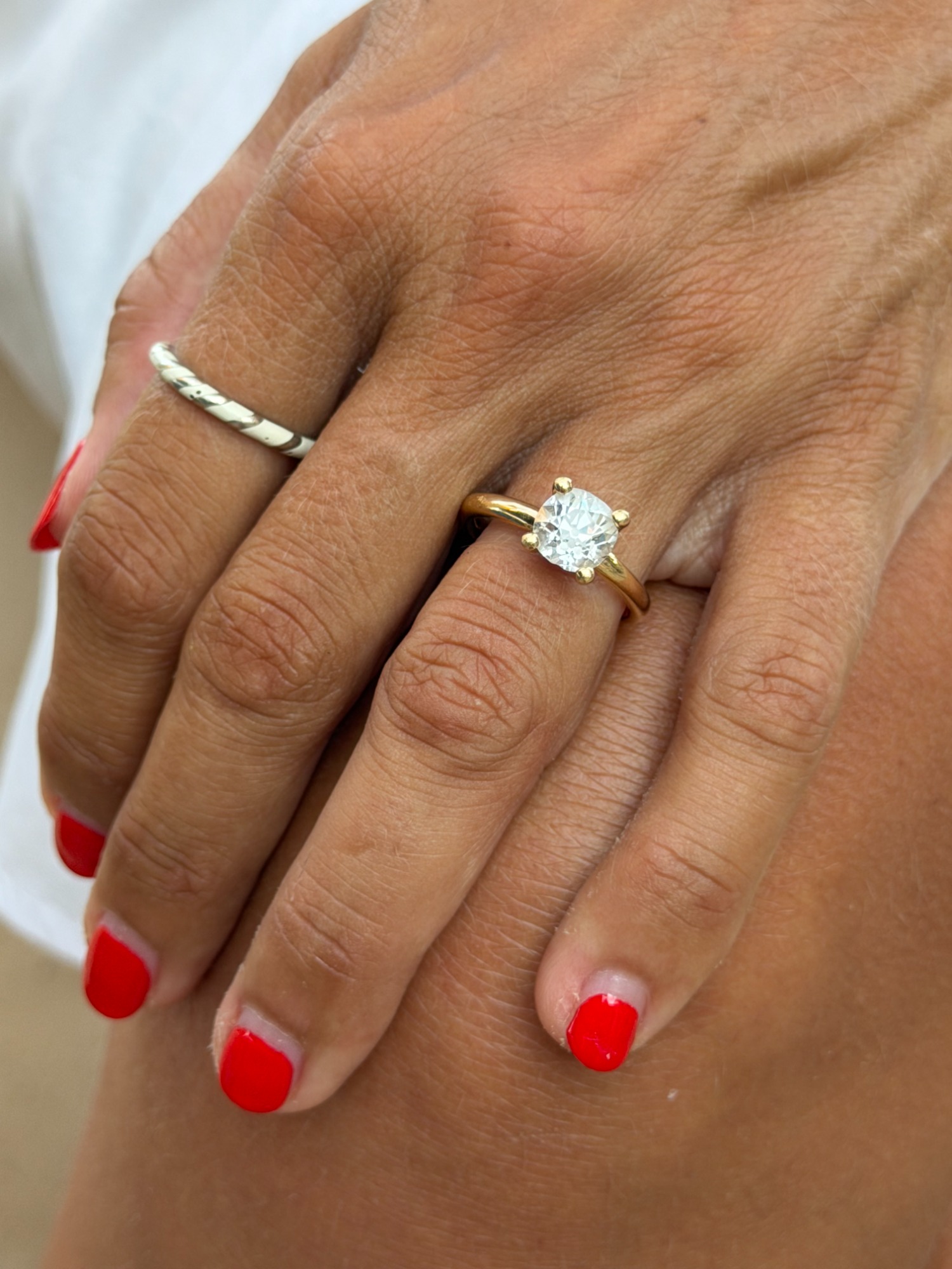 Solitaire diamant après