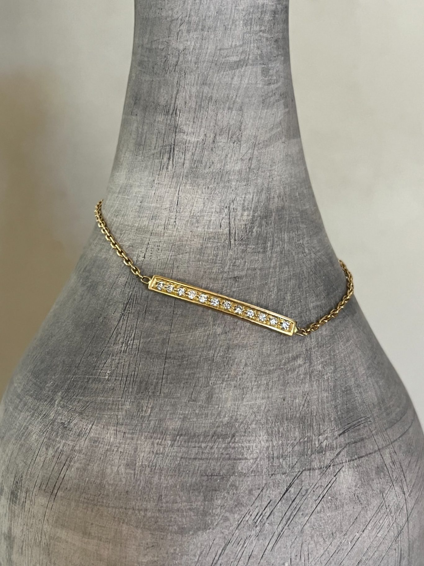 Bracelet or pavage diamants Bracelet or jaune pavage diamants